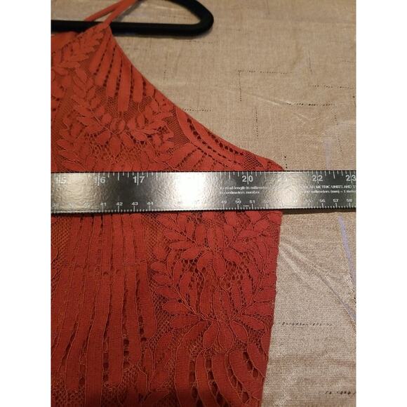 Maurice Women's XL  Rusty Brown Lace Sleeveless Fit & Flare Maxi‎ Dress - Picture 8 of 12
